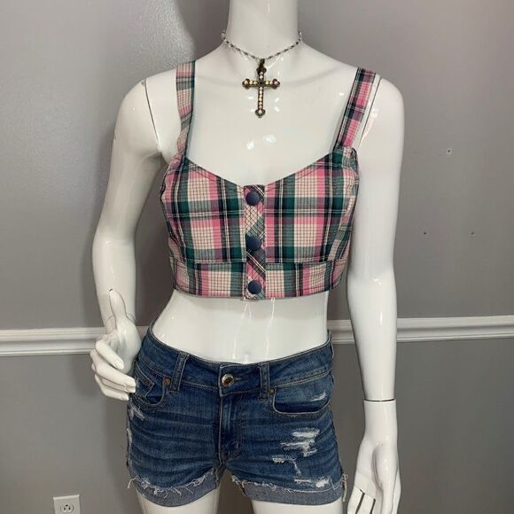 NWOT Urban Outfitters (UO) plaid halter top - XL - Picture 3 of 10